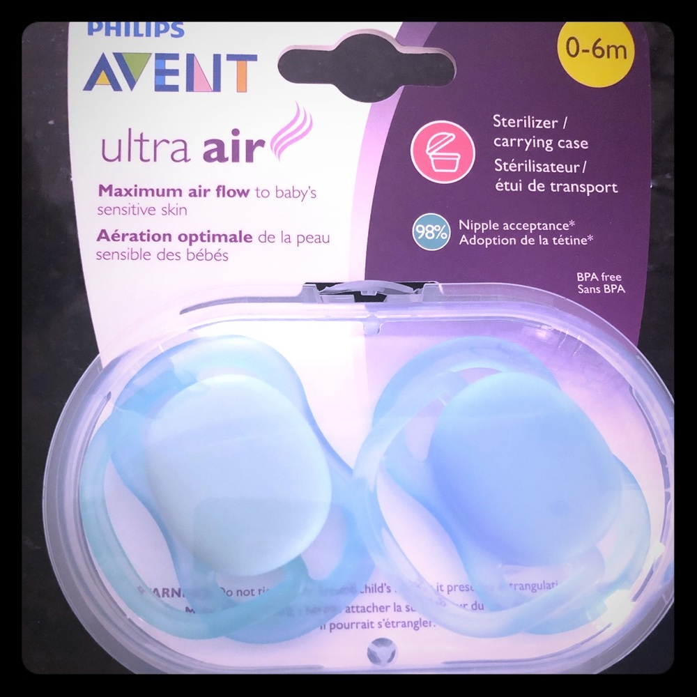New, never used Philips Avent Ultra Pacifiers